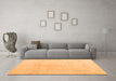Machine Washable Oriental Orange Modern Area Rugs in a Living Room, wshabs5025org
