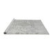 Sideview of Machine Washable Oriental Gray Modern Rug, wshabs5025gry