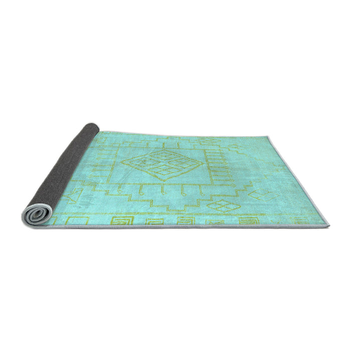 Sideview of Oriental Light Blue Modern Rug, abs5025lblu