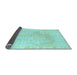 Sideview of Oriental Light Blue Modern Rug, abs5025lblu