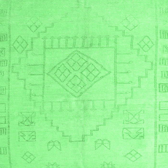 Square Machine Washable Oriental Emerald Green Modern Area Rugs, wshabs5025emgrn