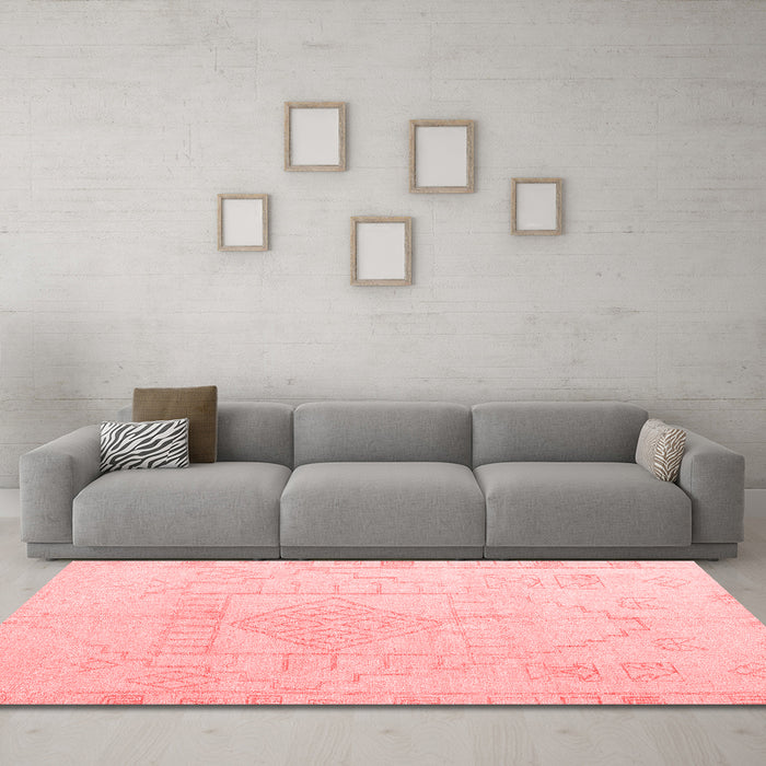 Modern Red Washable Rugs