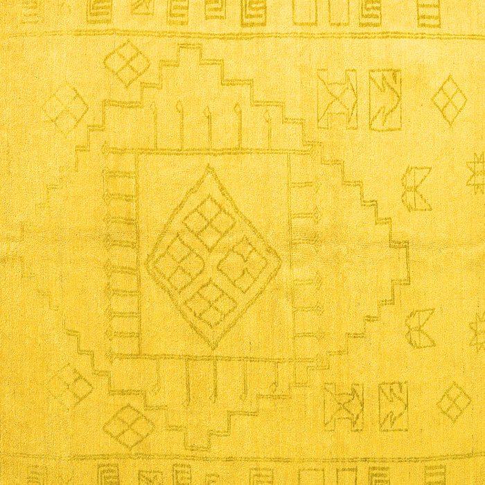 Square Oriental Yellow Modern Rug, abs5025yw