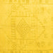 Square Oriental Yellow Modern Rug, abs5025yw