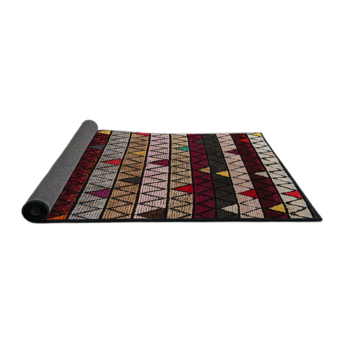 Sideview of Abstract Dark Almond Brown Oriental Rug, abs5026