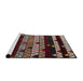 Sideview of Machine Washable Abstract Dark Almond Brown Rug, wshabs5026