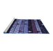 Sideview of Machine Washable Oriental Blue Modern Rug, wshabs5026blu