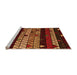 Sideview of Machine Washable Oriental Orange Modern Area Rugs, wshabs5026org