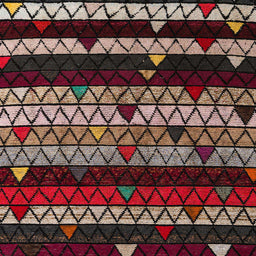 Square Abstract Dark Almond Brown Oriental Rug, abs5026