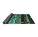 Sideview of Oriental Turquoise Modern Rug, abs5026turq