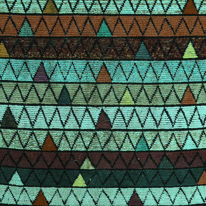 Machine Washable Oriental Turquoise Modern Area Rugs, wshabs5026turq