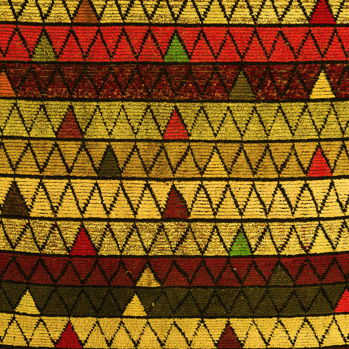 Machine Washable Oriental Yellow Modern Rug, wshabs5026yw