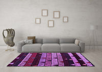 Machine Washable Oriental Purple Modern Rug, wshabs5026pur