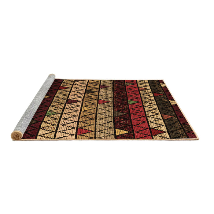 Sideview of Machine Washable Oriental Brown Modern Rug, wshabs5026brn