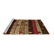 Sideview of Machine Washable Oriental Brown Modern Rug, wshabs5026brn