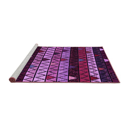 Sideview of Machine Washable Oriental Purple Modern Area Rugs, wshabs5026pur