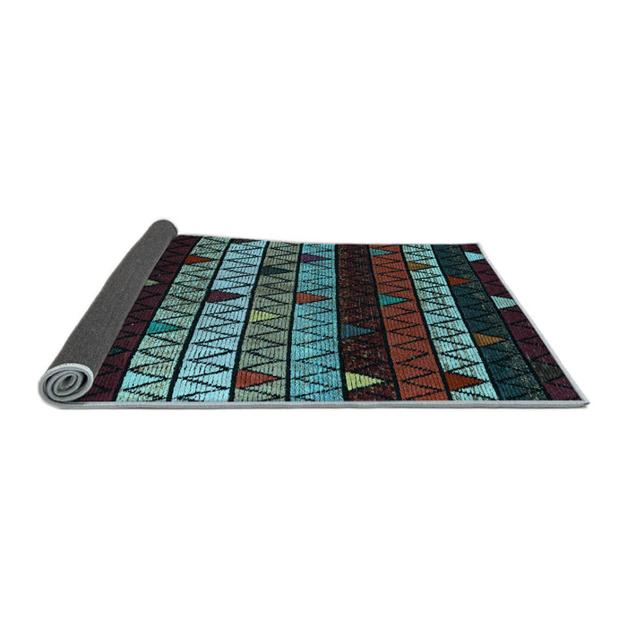 Sideview of Oriental Light Blue Modern Rug, abs5026lblu