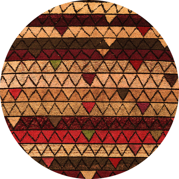 Round Oriental Orange Modern Rug, abs5026org