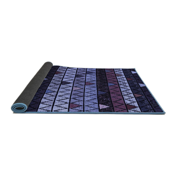 Sideview of Oriental Blue Modern Rug, abs5026blu
