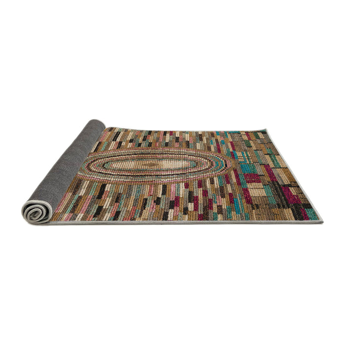 Sideview of Abstract Red Brown Oriental Rug, abs5027