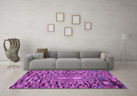 Machine Washable Oriental Purple Modern Rug, wshabs5027pur