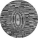 Round Oriental Gray Modern Rug, abs5027gry