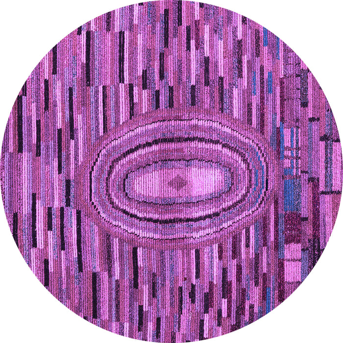 Round Oriental Purple Modern Rug, abs5027pur