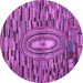 Round Machine Washable Oriental Purple Modern Area Rugs, wshabs5027pur