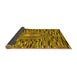 Sideview of Oriental Yellow Modern Rug, abs5027yw