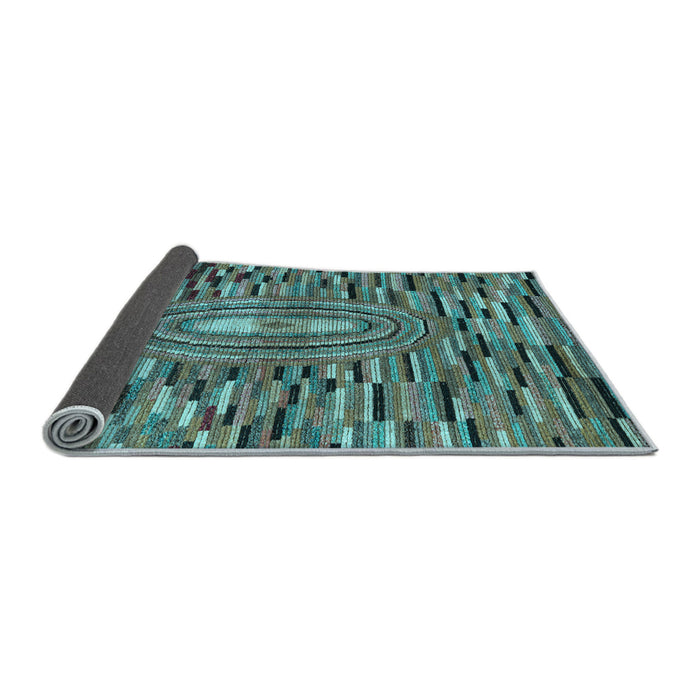 Sideview of Oriental Light Blue Modern Rug, abs5027lblu