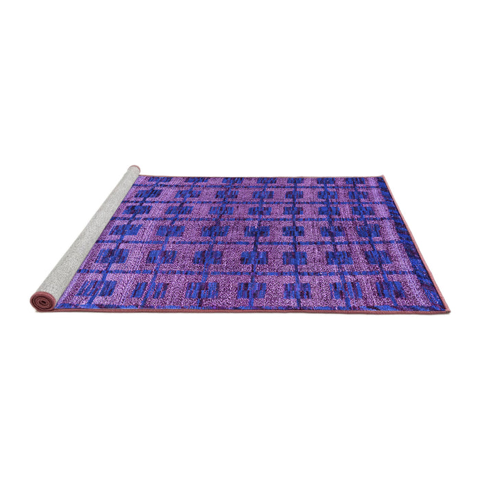 Sideview of Machine Washable Oriental Purple Modern Area Rugs, wshabs5028pur