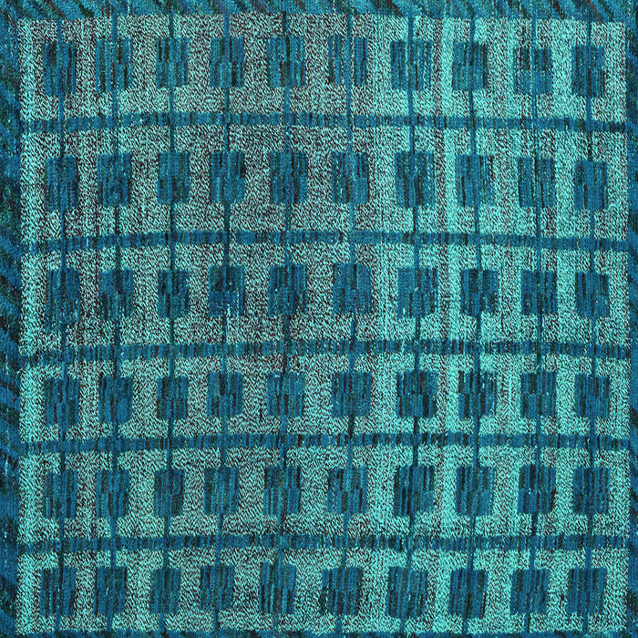 Square Machine Washable Oriental Turquoise Modern Area Rugs, wshabs5028turq