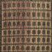 Square Oriental Brown Modern Rug, abs5028brn