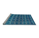 Sideview of Machine Washable Oriental Light Blue Modern Rug, wshabs5028lblu