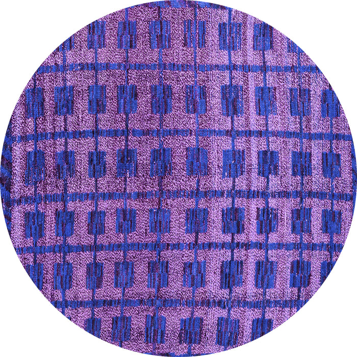 Round Machine Washable Oriental Purple Modern Area Rugs, wshabs5028pur