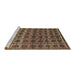 Sideview of Machine Washable Oriental Brown Modern Rug, wshabs5028brn