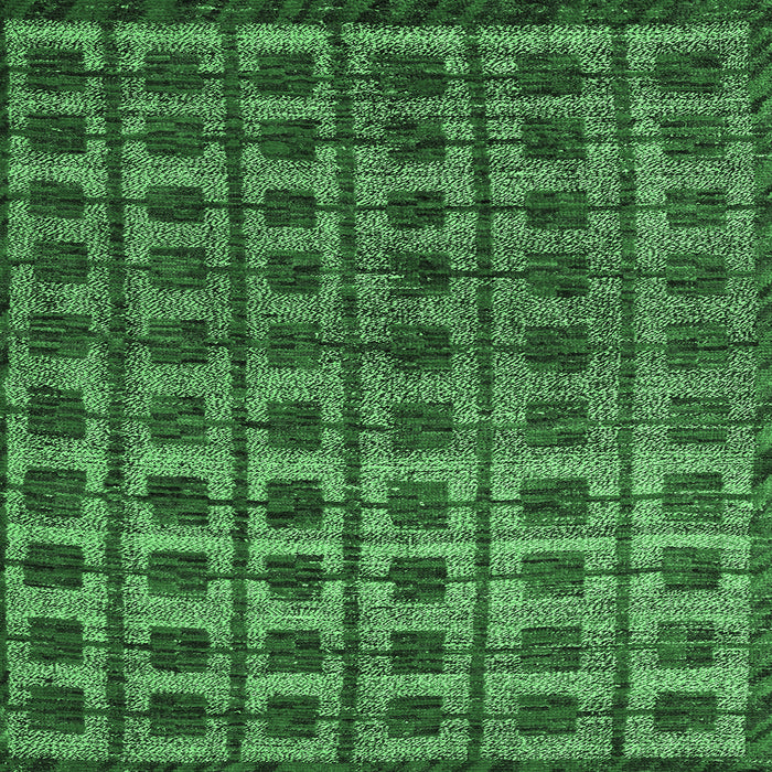 Square Machine Washable Oriental Emerald Green Modern Area Rugs, wshabs5028emgrn