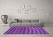Machine Washable Oriental Pink Modern Rug in a Living Room, wshabs5028pnk