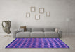 Machine Washable Oriental Purple Modern Area Rugs in a Living Room, wshabs5028pur