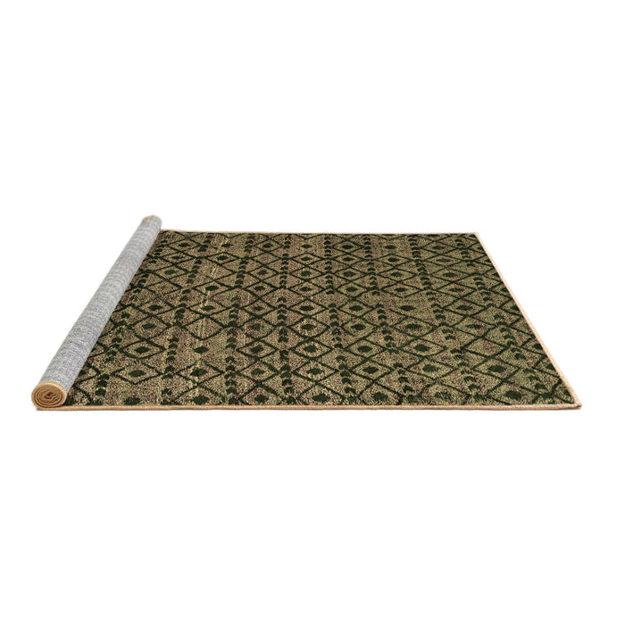 Sideview of Machine Washable Oriental Brown Modern Rug, wshabs5029brn