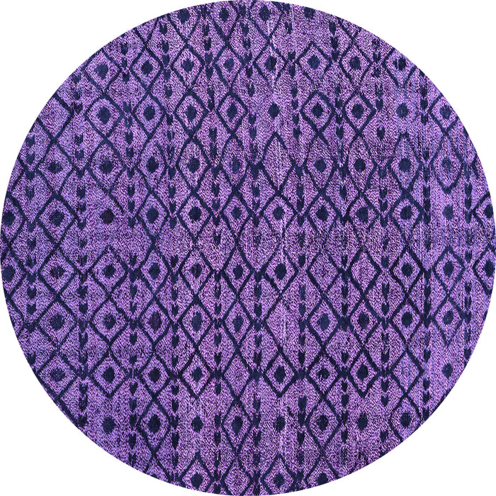 Round Oriental Purple Modern Rug, abs5029pur