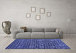 Machine Washable Oriental Blue Modern Rug in a Living Room, wshabs5029blu