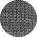 Round Oriental Gray Modern Rug, abs5029gry