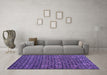 Machine Washable Oriental Purple Modern Area Rugs in a Living Room, wshabs5029pur