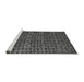 Sideview of Machine Washable Oriental Gray Modern Rug, wshabs5029gry