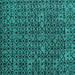 Square Oriental Turquoise Modern Rug, abs5029turq