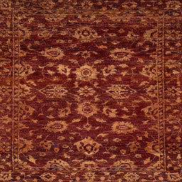 Square Machine Washable Abstract Red Rug, wshabs502