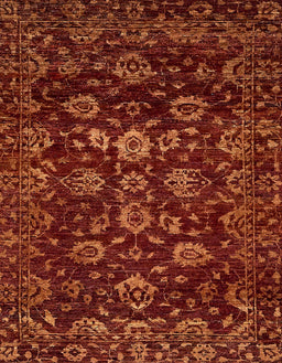 Machine Washable Abstract Red Rug, wshabs502