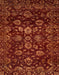 Machine Washable Abstract Red Rug, wshabs502