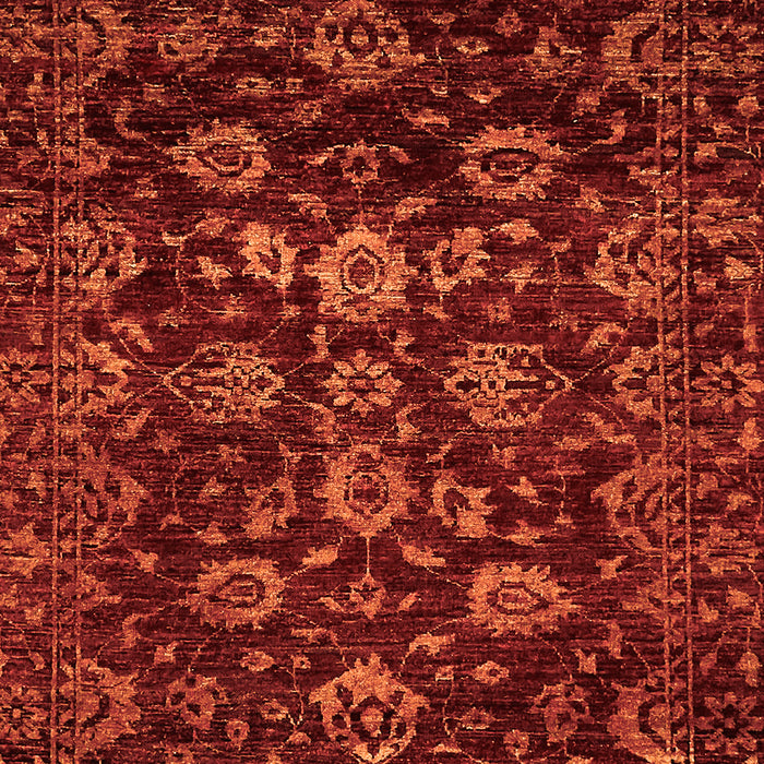 Machine Washable Oriental Orange Traditional Area Rugs, wshabs502org